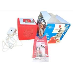 Tonies Red Starter Box Audio Player With Alma Audiobook Storytime Figure NEW